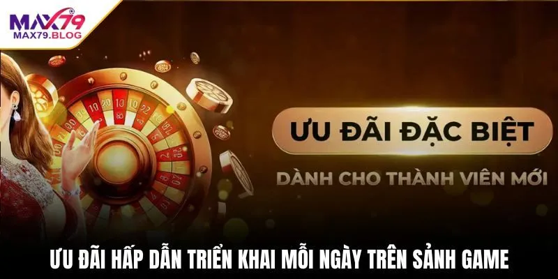 Ưu đãi hấp dẫn triển khai mỗi ngày trên sảnh game